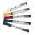 Set Marqueurs p. textile couvrant, pointe ronde 2 - 4mm, av.valve,Kit 5 pces