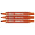 Lot de 3 marqueurs permanents - PENTEL - Pointe conique - Orange