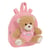 Sac à dos Peluche Ourson 27 CM maternelle Rose