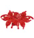 Fleur broche strass 10cm x 7cm rouge