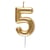Bougie Or - Chiffre 5