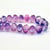 Fil de 70 perles en verre craquelé à facettes deux couleurs fabrication bijoux 8 mm VIOLET BLEU