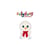 Peluche - Peluche > Bonhomme de Neige SNOWY Blanc Echarpe Rouge – 13 cm