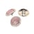 Lot de 3 boutons strass rose 17mm