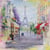 Lot de 4 serviettes en papier découpage collage 33 cm RUE DE PARIS N 114