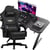 Chaise gaming avec bureau - GTPLAYER - Tissu - Noir