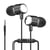 LinQ Écouteurs Jack 3.5mm Intra-auriculaires Microphone Kit Mains Libres Noir