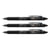 Lot de 3 Stylos roller effaçables Frixion Ball Clicker 1.0 Pointe large Noir