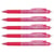 Lot de 5 Stylos Roller Rétractables Frixion Ball Clicker Pointe Fine Rose