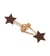 Brandebourg étoile simili marron 10cm x 2,8cm
