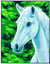 Kit canevas blanc Cheval blanc 20x25cm