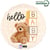Ballon Aluminium Hélium - Ourson Hello Baby Ø35 cm