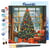Mini Peinture par Numéro Figured'Art 20x20cm avec cadre Sapin de Noël dans le Salon - Petit Format