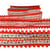 Bobine 10m Galon jacquard pompons Rouge 37mm