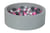 Piscine à balles Aire de jeu + 300 balles perle, transparent, rose clair, gris - Velinda