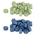 Perles de cire hexagonales - Vert clair + Bleu