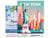 Peinture par Numéro Figured'Art avec Cadre Affiche Vintage New York - Activité Manuelle Kit de Loisir Créatif DIY Numéro d'Art Complet - 40x50cm toile tendue sur châssis