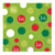 36 serviettes pois verts et rouges