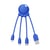 XOOPAR Câble 3 en 1 Octopus USB A/micro USB & USB C & Lightning 0,1m Bleu