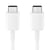 Samsung Câble USB-C vers USB-C 3A Charge 25W et Synchronisation 1,8m Blanc