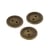 Bouton 2 trous soleil cuivre vieilli 18mm