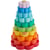 Empileur d'anneaux en bois - pyramide arc en ciel - fisher-price - hxt77 - jouet à empiler bébé