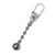 Tirette fashion-zipper chaîne boule, métal