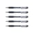 Lot de 5 porte-mines PENTEL Fiesta II - Pointe 0,5 mm - Corps noir