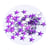 30 Perles cabochon étoile strass violet 10 mm acrylique à coller - dos argenté - création diy