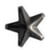 Ki-Sign - Clous rivet à griffes Étoile ø8mm Black Nickel 40 pièces