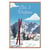 Tableau mural encadré illustration Courchevel 65x97 cm