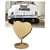 Support bois Coeur Clip FSC Mix Credit, 8x7,4x10,5cm, avec plume