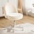 Chaise de bureau pivotante - ComHoma - Sans accoudoirs velours blanc réglable