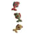 3 boutons fantaisies scrapbooking décoration couture POISSON
