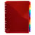 Intercalaires avec pochette polypropylène 12 positions - A4 maxi - Couleurs assorties - x 10 - Exacompta