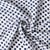 Tissu Mousseline lourde Koshibo pois marine sur fond Blanc