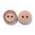 10 BOUTONS BOIS Naturel MARRON Rond 11 mm 2 trous - creation couture diy