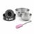 Set de 4 ustensiles de pâtisserie moule à manqué bols et spatule Black mettallic Black mettallic Zenker  Black mettallic