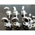 6 Mecaniques Bain d'Huile Wilkinson Chrome avec boutton Haricot, vis droite