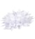 Broche fleur pivoine 14cm blanc