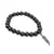 Bracelet Hématite Perles rondes 8 mm et Breloque Plume - Omsaé