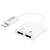 Avizar Adaptateur Audio et Charge iPhone vers Double Lightning Design compact Blanc