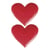 Motif de cire: Coeur, rouge classique, 2,3x2cm, 2 pces