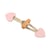 Brandebourg coeur simili cuir rose layette 2,4cm x 10cm