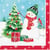 16 Serviettes Bonhommes de Neige