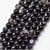 Fil de 46 perles ronde en pierre naturelle fabrication bijoux 8 mm AGATE RAYEE NOIR
