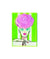Ecussons thermocollant Femme Pin Up 7 x 5 cm - Mediac 002 multicolore ( chapeau rose)
