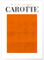 Affiche Orange Carotte | A3 : 29,7x42cm