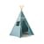 Tente Tipi avec guirlande et tapis Gold Star - Bleu, Gris