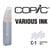 Encre Various Ink pour marqueur Copic C1 Cool Gray No.1